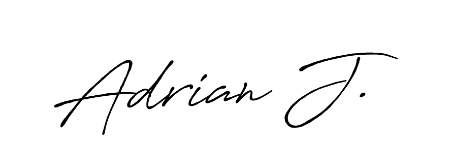 Create a beautiful signature design for name Adrian J.. With this signature (Antro_Vectra_Bolder) fonts, you can make a handwritten signature for free. Adrian J. signature style 7 images and pictures png