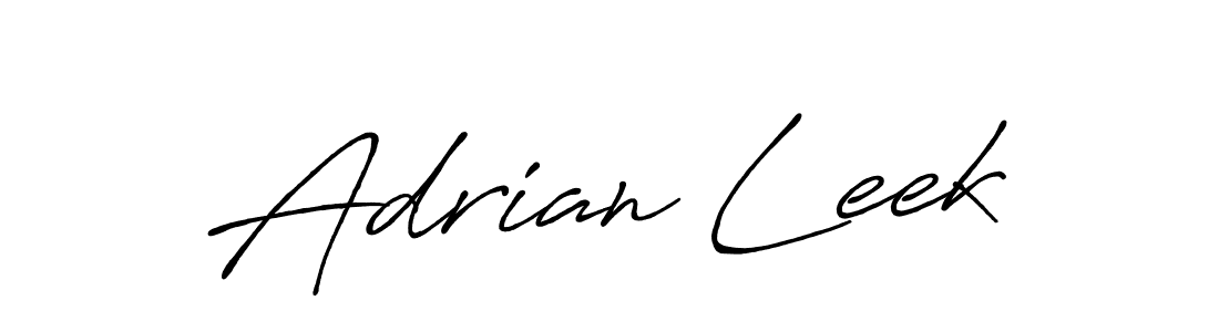 Use a signature maker to create a handwritten signature online. With this signature software, you can design (Antro_Vectra_Bolder) your own signature for name Adrian Leek. Adrian Leek signature style 7 images and pictures png