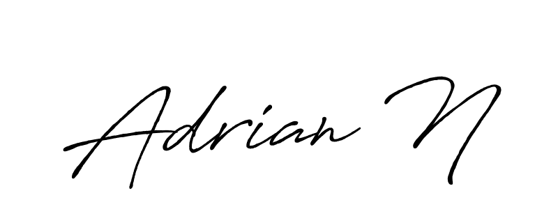 if you are searching for the best signature style for your name Adrian N. so please give up your signature search. here we have designed multiple signature styles  using Antro_Vectra_Bolder. Adrian N signature style 7 images and pictures png