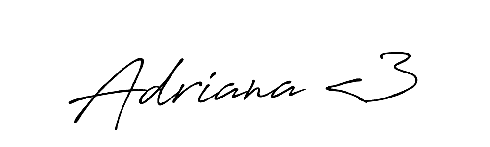 Make a beautiful signature design for name Adriana <3. Use this online signature maker to create a handwritten signature for free. Adriana <3 signature style 7 images and pictures png