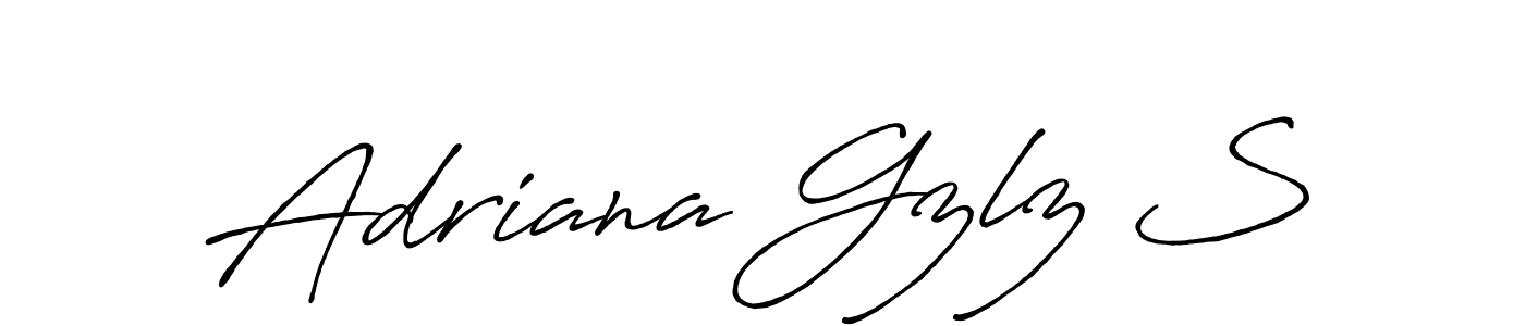 How to Draw Adriana Gzlz S signature style? Antro_Vectra_Bolder is a latest design signature styles for name Adriana Gzlz S. Adriana Gzlz S signature style 7 images and pictures png