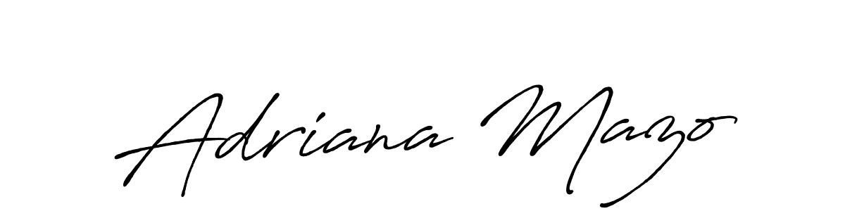 How to make Adriana Mazo name signature. Use Antro_Vectra_Bolder style for creating short signs online. This is the latest handwritten sign. Adriana Mazo signature style 7 images and pictures png