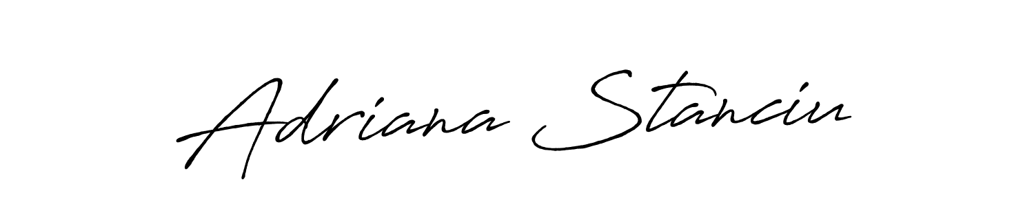 Create a beautiful signature design for name Adriana Stanciu. With this signature (Antro_Vectra_Bolder) fonts, you can make a handwritten signature for free. Adriana Stanciu signature style 7 images and pictures png