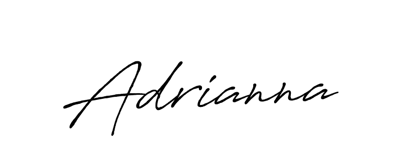Use a signature maker to create a handwritten signature online. With this signature software, you can design (Antro_Vectra_Bolder) your own signature for name Adrianna. Adrianna signature style 7 images and pictures png