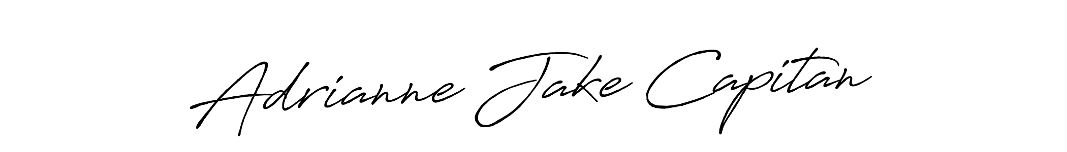 How to make Adrianne Jake Capitan signature? Antro_Vectra_Bolder is a professional autograph style. Create handwritten signature for Adrianne Jake Capitan name. Adrianne Jake Capitan signature style 7 images and pictures png