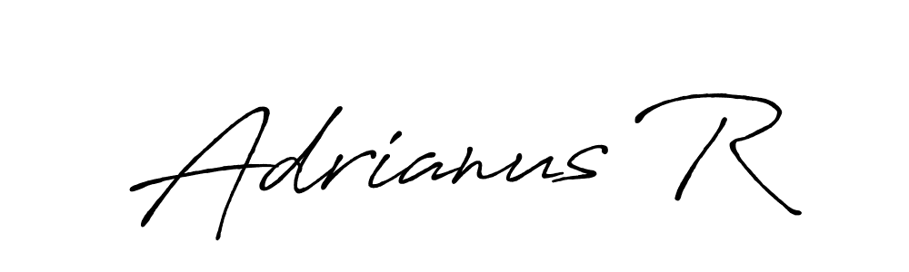 How to make Adrianus R signature? Antro_Vectra_Bolder is a professional autograph style. Create handwritten signature for Adrianus R name. Adrianus R signature style 7 images and pictures png