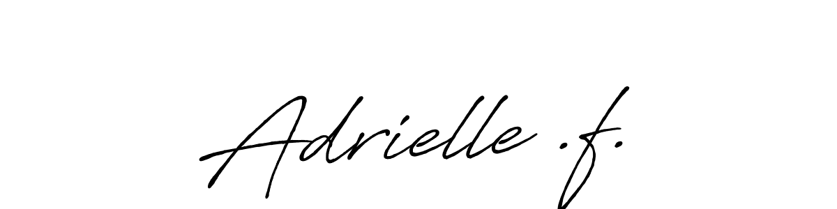 Use a signature maker to create a handwritten signature online. With this signature software, you can design (Antro_Vectra_Bolder) your own signature for name Adrielle .f.. Adrielle .f. signature style 7 images and pictures png