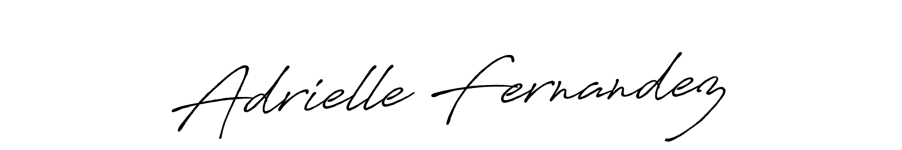 Make a beautiful signature design for name Adrielle Fernandez. With this signature (Antro_Vectra_Bolder) style, you can create a handwritten signature for free. Adrielle Fernandez signature style 7 images and pictures png