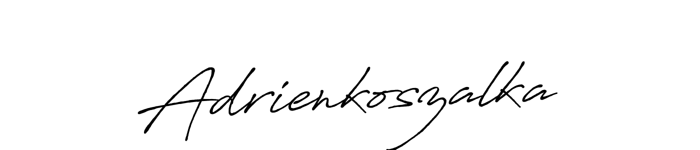 Also You can easily find your signature by using the search form. We will create Adrienkoszalka name handwritten signature images for you free of cost using Antro_Vectra_Bolder sign style. Adrienkoszalka signature style 7 images and pictures png