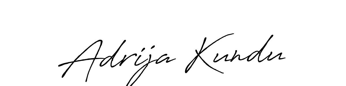 Also You can easily find your signature by using the search form. We will create Adrija Kundu name handwritten signature images for you free of cost using Antro_Vectra_Bolder sign style. Adrija Kundu signature style 7 images and pictures png