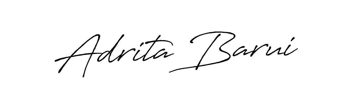 The best way (Antro_Vectra_Bolder) to make a short signature is to pick only two or three words in your name. The name Adrita Barui include a total of six letters. For converting this name. Adrita Barui signature style 7 images and pictures png