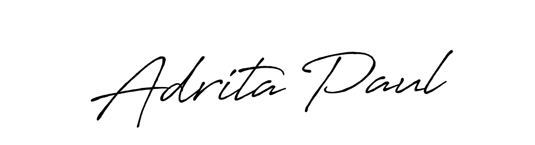 Create a beautiful signature design for name Adrita Paul. With this signature (Antro_Vectra_Bolder) fonts, you can make a handwritten signature for free. Adrita Paul signature style 7 images and pictures png