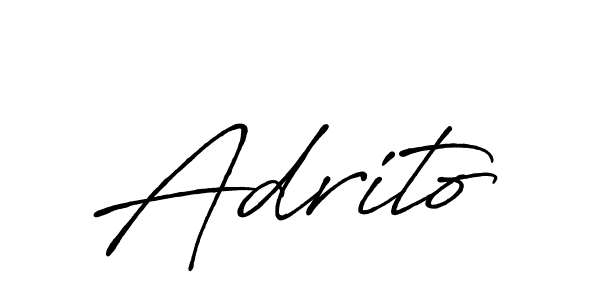 Adrito stylish signature style. Best Handwritten Sign (Antro_Vectra_Bolder) for my name. Handwritten Signature Collection Ideas for my name Adrito. Adrito signature style 7 images and pictures png