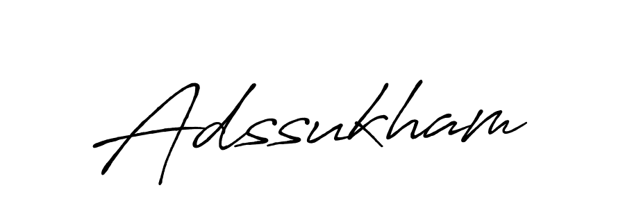 Make a beautiful signature design for name Adssukham. With this signature (Antro_Vectra_Bolder) style, you can create a handwritten signature for free. Adssukham signature style 7 images and pictures png