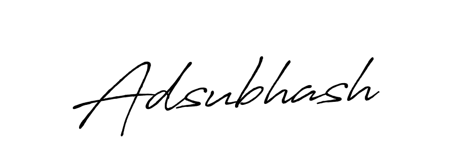 Make a beautiful signature design for name Adsubhash. With this signature (Antro_Vectra_Bolder) style, you can create a handwritten signature for free. Adsubhash signature style 7 images and pictures png