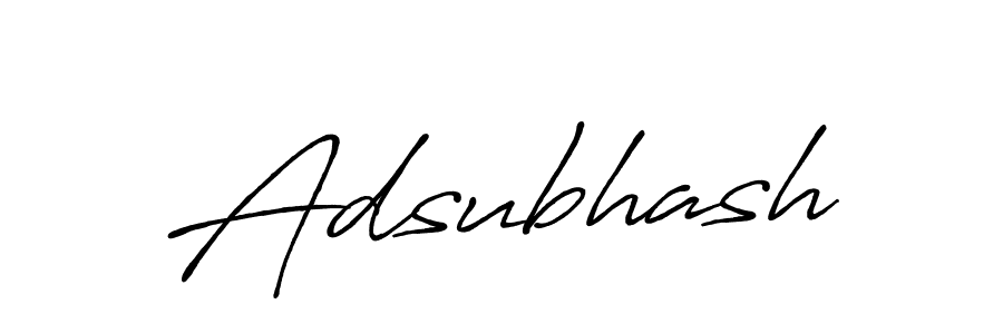 Make a beautiful signature design for name Adsubhash. With this signature (Antro_Vectra_Bolder) style, you can create a handwritten signature for free. Adsubhash signature style 7 images and pictures png