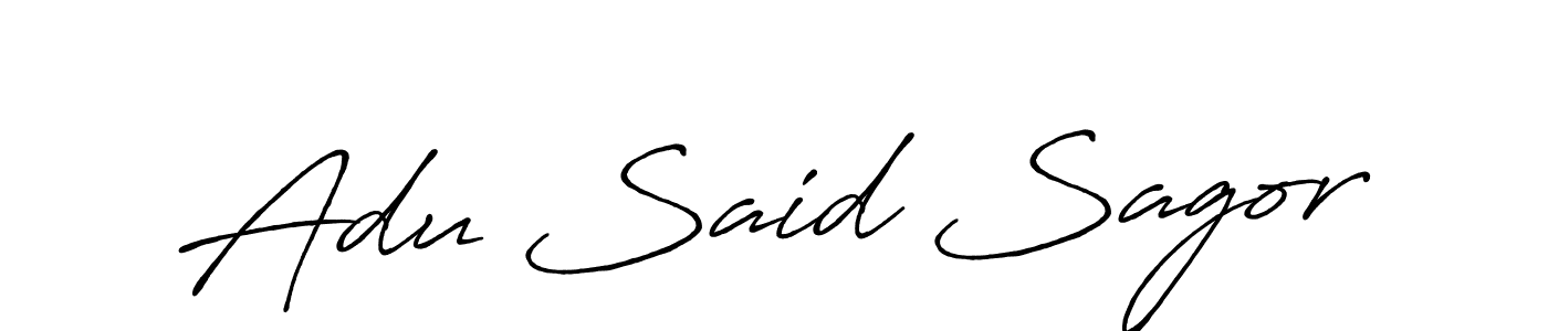 Also You can easily find your signature by using the search form. We will create Adu Said Sagor name handwritten signature images for you free of cost using Antro_Vectra_Bolder sign style. Adu Said Sagor signature style 7 images and pictures png