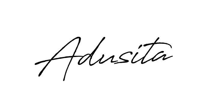 Design your own signature with our free online signature maker. With this signature software, you can create a handwritten (Antro_Vectra_Bolder) signature for name Adusita. Adusita signature style 7 images and pictures png