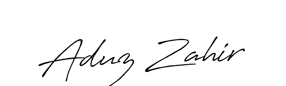 You can use this online signature creator to create a handwritten signature for the name Aduz Zahir. This is the best online autograph maker. Aduz Zahir signature style 7 images and pictures png