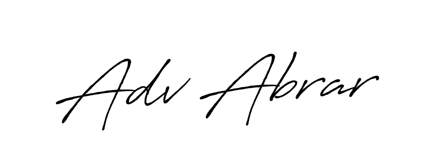 Design your own signature with our free online signature maker. With this signature software, you can create a handwritten (Antro_Vectra_Bolder) signature for name Adv Abrar. Adv Abrar signature style 7 images and pictures png