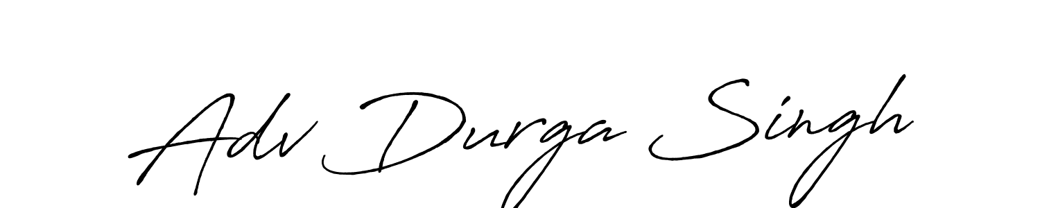 Make a beautiful signature design for name Adv Durga Singh. With this signature (Antro_Vectra_Bolder) style, you can create a handwritten signature for free. Adv Durga Singh signature style 7 images and pictures png