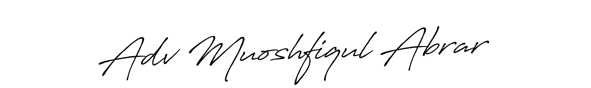 How to make Adv Muoshfiqul Abrar signature? Antro_Vectra_Bolder is a professional autograph style. Create handwritten signature for Adv Muoshfiqul Abrar name. Adv Muoshfiqul Abrar signature style 7 images and pictures png