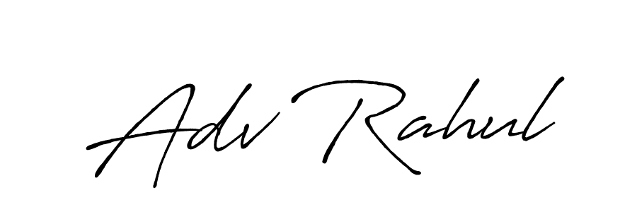 Make a beautiful signature design for name Adv Rahul. With this signature (Antro_Vectra_Bolder) style, you can create a handwritten signature for free. Adv Rahul signature style 7 images and pictures png