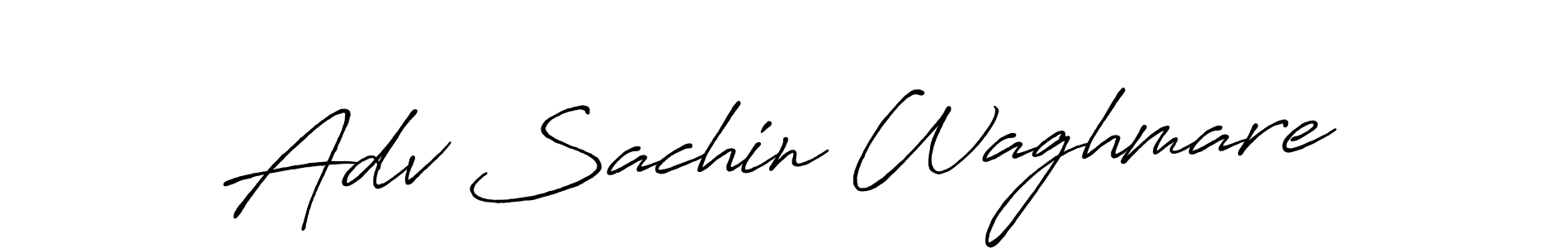 Use a signature maker to create a handwritten signature online. With this signature software, you can design (Antro_Vectra_Bolder) your own signature for name Adv Sachin Waghmare. Adv Sachin Waghmare signature style 7 images and pictures png