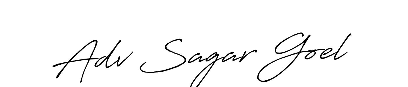 Adv Sagar Goel stylish signature style. Best Handwritten Sign (Antro_Vectra_Bolder) for my name. Handwritten Signature Collection Ideas for my name Adv Sagar Goel. Adv Sagar Goel signature style 7 images and pictures png