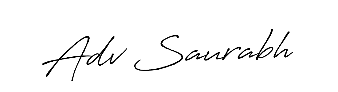 Also we have Adv Saurabh name is the best signature style. Create professional handwritten signature collection using Antro_Vectra_Bolder autograph style. Adv Saurabh signature style 7 images and pictures png