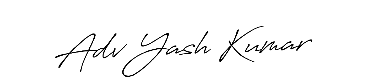 Antro_Vectra_Bolder is a professional signature style that is perfect for those who want to add a touch of class to their signature. It is also a great choice for those who want to make their signature more unique. Get Adv Yash Kumar name to fancy signature for free. Adv Yash Kumar signature style 7 images and pictures png