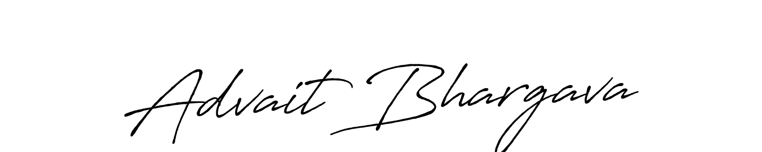 Similarly Antro_Vectra_Bolder is the best handwritten signature design. Signature creator online .You can use it as an online autograph creator for name Advait Bhargava. Advait Bhargava signature style 7 images and pictures png