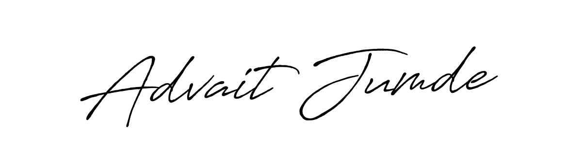 Create a beautiful signature design for name Advait Jumde. With this signature (Antro_Vectra_Bolder) fonts, you can make a handwritten signature for free. Advait Jumde signature style 7 images and pictures png