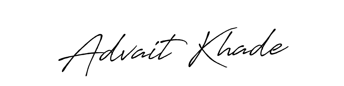 Design your own signature with our free online signature maker. With this signature software, you can create a handwritten (Antro_Vectra_Bolder) signature for name Advait Khade. Advait Khade signature style 7 images and pictures png