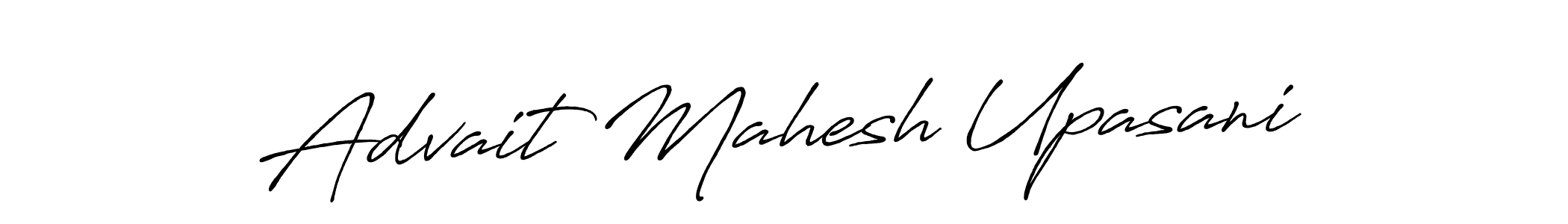 How to make Advait Mahesh Upasani name signature. Use Antro_Vectra_Bolder style for creating short signs online. This is the latest handwritten sign. Advait Mahesh Upasani signature style 7 images and pictures png