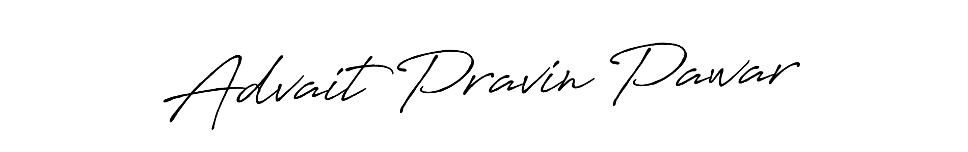 Use a signature maker to create a handwritten signature online. With this signature software, you can design (Antro_Vectra_Bolder) your own signature for name Advait Pravin Pawar. Advait Pravin Pawar signature style 7 images and pictures png