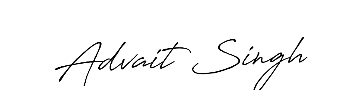 Use a signature maker to create a handwritten signature online. With this signature software, you can design (Antro_Vectra_Bolder) your own signature for name Advait Singh. Advait Singh signature style 7 images and pictures png