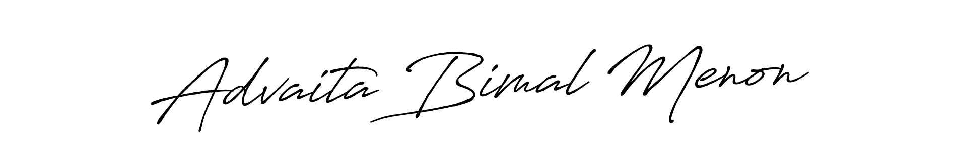 Design your own signature with our free online signature maker. With this signature software, you can create a handwritten (Antro_Vectra_Bolder) signature for name Advaita Bimal Menon. Advaita Bimal Menon signature style 7 images and pictures png