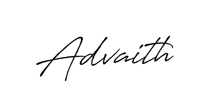 The best way (Antro_Vectra_Bolder) to make a short signature is to pick only two or three words in your name. The name Advaith include a total of six letters. For converting this name. Advaith signature style 7 images and pictures png