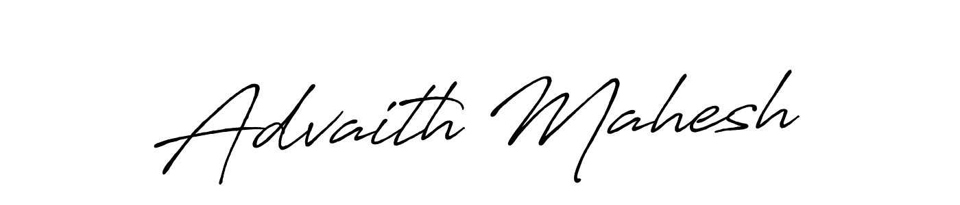 Also we have Advaith Mahesh name is the best signature style. Create professional handwritten signature collection using Antro_Vectra_Bolder autograph style. Advaith Mahesh signature style 7 images and pictures png