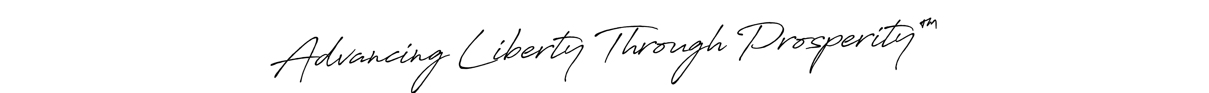 Create a beautiful signature design for name Advancing Liberty Through Prosperity™. With this signature (Antro_Vectra_Bolder) fonts, you can make a handwritten signature for free. Advancing Liberty Through Prosperity™ signature style 7 images and pictures png