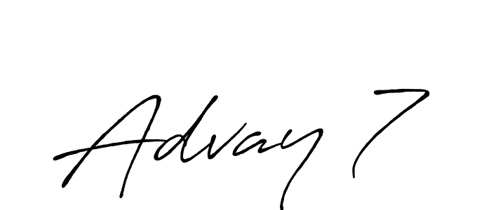 Make a beautiful signature design for name Advay 7. With this signature (Antro_Vectra_Bolder) style, you can create a handwritten signature for free. Advay 7 signature style 7 images and pictures png