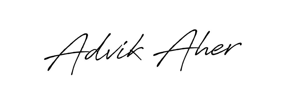 Also we have Advik Aher name is the best signature style. Create professional handwritten signature collection using Antro_Vectra_Bolder autograph style. Advik Aher signature style 7 images and pictures png
