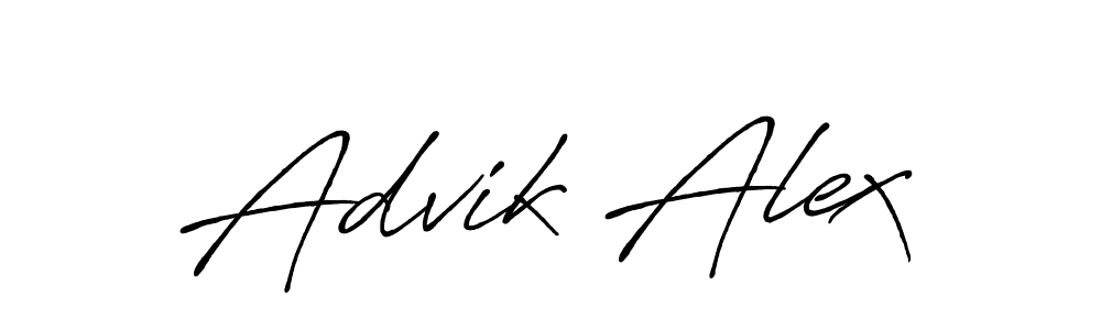 if you are searching for the best signature style for your name Advik Alex. so please give up your signature search. here we have designed multiple signature styles  using Antro_Vectra_Bolder. Advik Alex signature style 7 images and pictures png