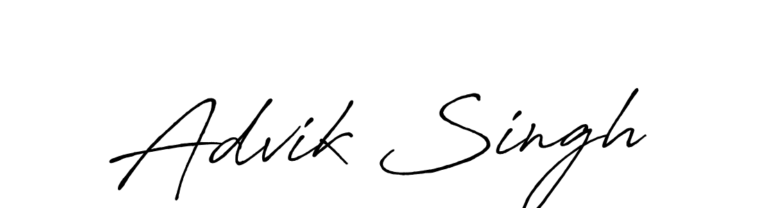 How to make Advik Singh signature? Antro_Vectra_Bolder is a professional autograph style. Create handwritten signature for Advik Singh name. Advik Singh signature style 7 images and pictures png