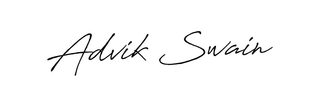 Advik Swain stylish signature style. Best Handwritten Sign (Antro_Vectra_Bolder) for my name. Handwritten Signature Collection Ideas for my name Advik Swain. Advik Swain signature style 7 images and pictures png