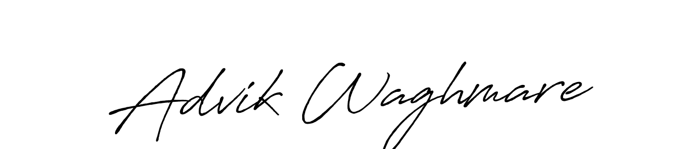Antro_Vectra_Bolder is a professional signature style that is perfect for those who want to add a touch of class to their signature. It is also a great choice for those who want to make their signature more unique. Get Advik Waghmare name to fancy signature for free. Advik Waghmare signature style 7 images and pictures png