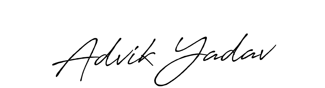Also we have Advik Yadav name is the best signature style. Create professional handwritten signature collection using Antro_Vectra_Bolder autograph style. Advik Yadav signature style 7 images and pictures png