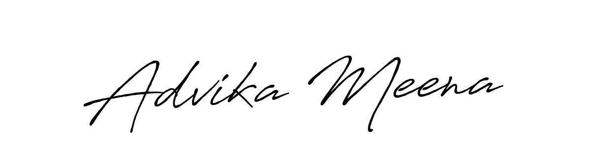 This is the best signature style for the Advika Meena name. Also you like these signature font (Antro_Vectra_Bolder). Mix name signature. Advika Meena signature style 7 images and pictures png