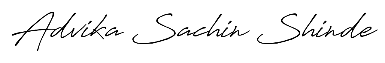 Master the art of signing with Advika Sachin Shinde written in fluent Antro_Vectra_Bolder script. A great template to practice and refine your handwriting. Advika Sachin Shinde signature style 7 images and pictures png